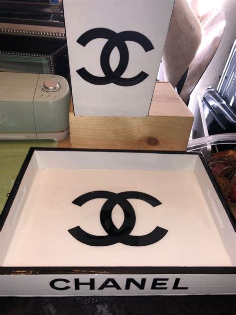 how to make chanel logo cricut|DIY Gucci and Chanel designer serving trays using my Cricut!.